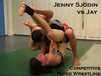 Jenny Sjodin vs Jay: Competitive Mixed Wrestling