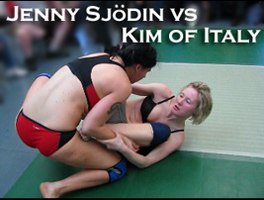 Jenny Sjodin vs Kim of Italy: Competitive Female Wrestling