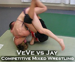 VeVe vs Jay: Competitive Mixed Wrestling